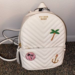 Pink victorious white mini backpack